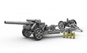 BUILD ARMY BA0018 German 15cm sFH 18 Artillery 1/33