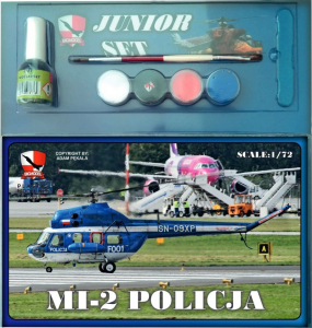 Big Model 72021 śmigłowiec Mi-2 policyjny zestaw z farbami 1-72
