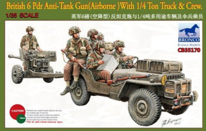Bronco 35170 6 Pdr Anti-Tank Gun (Airborne) with 1/4 Ton 1/35