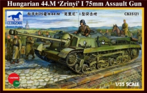 44.M Zrinyi I 75mm Assault Gun model Bronco CB35121 in 1-35 