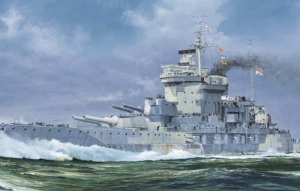 Brytyjski pancernik HMS Warspite 1942 Trumpeter 05795