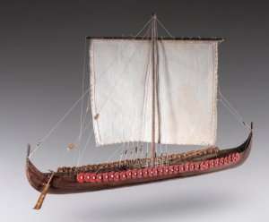 D014 Viking Longship drewniany model w skali 1-72