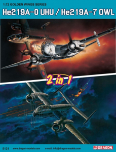 Dragon 5121 Samolot He219A-0 UHU / He219A-7 OWL 2 w 1