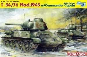 Dragon 6564 T-34/76 Mod. 1943 w/COMMANDER CUPOLA No.183 FACTORY