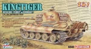 Dragon 6840 Kingtiger Henschel Turret w/Zimmerit