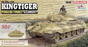 Dragon 6848 Kingtiger Porsche Turret w/Zimmerit 2in1
