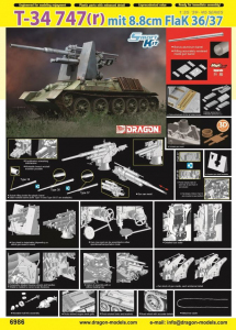 Dragon 6986 T-34 747(r) mit 8.8cm FlaK 36/37 model 1/35 