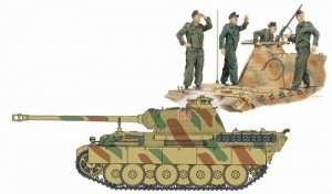 Dragon 7363 Tank Crew & Panther G Early Production w/Zimmerit (France 1944)