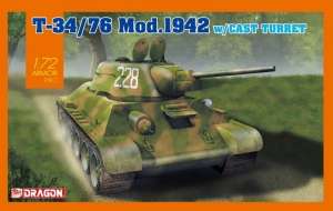 Dragon 7601 Czołg T-34/76 Mod.1942 z odlewaną wieżą 1-72
