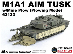 Dragon Armor 63123 M1A1 AIM TUSK Abrams w/Mine Plow (Plowing Mode) 1/72