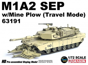 Dragon Armor 63191 M1A2 SEP Abrams w/Mine Plow (Travel Mode) 1/72