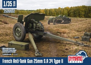 Dynamo Models 35DM002 French Anti-Tank Gun 25mm S.A 34 Type II 1/35