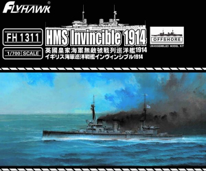 Flyhawk FH1311 Krążownik liniowy HMS Invincible 1914 model 1-700