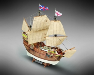 Galeon Mayflower Mamoli MV49 drewniany model okrętu w skali 1-70