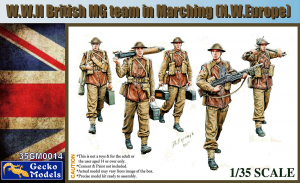 Gecko Models 35GM0014 W.W.II British MG Team In Marching (N.W.Europe) 1/35