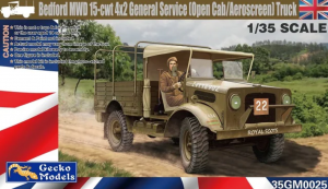 Gecko Models 35GM0025 Bedford MWD 15-cwt 4x2 General Service (Open Cab/Aeroscreen) Truck 1/35 
