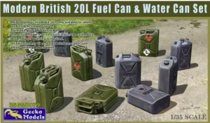 Gecko Models 35GM0079 Modern British 20L Fuel Can & Water Can Set 1/35 