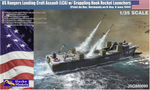 Gecko Models 35GM0090 US Rangers Landing Craft Assault (LCA) w/ Grappling Hook Rocket Launchers (Point Du Hoc, Normandy on D-Day, 6 June, 1944) 1/35