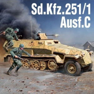 German Sd.kfz.251/1 Ausf.C Academy 13540 model skala 1-35