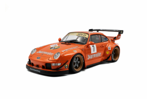 Gotowy model Porsche 911 (997) RWB Bodykit 7 Jagermeister Orange 2020 1/18 - Solido 1808506 
