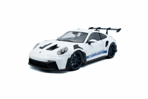 Die Cast Porsche 911 GT3 RS White with Blue Stripes 2024 1/18 - Solido 1812102
