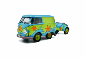 Gotowy model VOLKSWAGEN  T1 VAN KOOL COMBI GHOSTHUNTERS MACHINE WITH TRAILER 1950  1/18 Solido 1810904