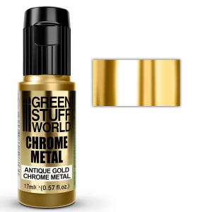 Green Stuff World 3692 Antique Gold Metallic - Chrome Metal Paint 17ml
