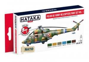 Hataka AS116 zestaw 1 polskie śmigłowce farby akrylowe 6x17ml