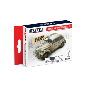 Hataka AS38 zestaw pojazdy niemieckie AFV kamuflaż zimowy farby akrylowe