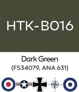 Hataka B016 Dark Green - acrylic paint 10ml 