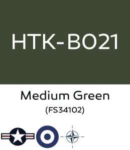 Hataka B021 Medium Green FS34102 - farba akrylowa 10ml