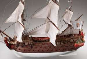 Hiszpański galeon Nuestra Senora - drewniany model w skali 1-50