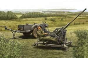 2cm FlaK 38 Late Version /Sd.Ah 51 in scale 1-35 Hobby Boss 80148 