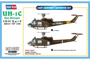 Hobby Boss 85803 Śmigłowiec wojskowy UH-1C Huey model 1-48