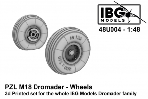 IBG 48U004 PZL M18 Dromader Wheels - 3D Printed Set 1/48 