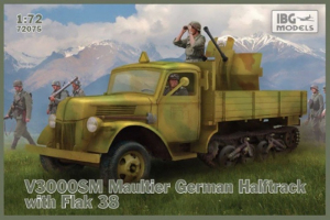 IBG 72075 Niemiecka ciężarówka V3000S/SSM Maultier z Flak 38 model 1-72