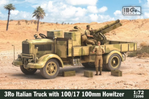 IBG 72098 Wojskowa ciężarówka 3Ro z haubicą 100/17 100mm model 1-72 