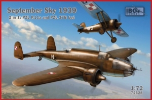 IBG 72528 Zestaw 2w1 Wrzesień 1939 samolot PZL. P.11A i 37B Łoś 1/72