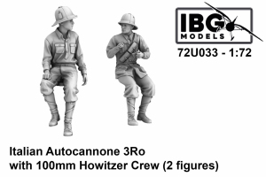 IBG 72U033 Italian Autocannone 3Ro with 100mm Howitzer Crew (3D printed - 2 figures) 1/72