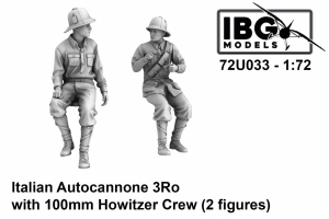 IBG 72U033 Italian Autocannone 3Ro with 100mm Howitzer Crew (3D printed - 2 figures) 1/72 