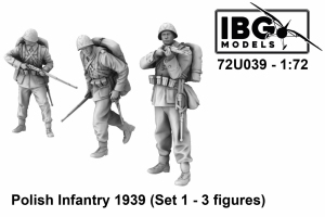 IBG 72U039 Polish Infantry 1939 Set 1 (3D printed - 3 figures) 1/72