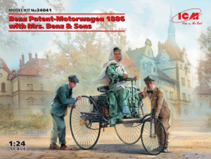 ICM 24041 Pojazd Benz Patent-Motorwagen oraz figurki model 1-24