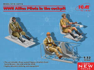 ICM 32112 WWII Allies Pilots in the cockpit 1/32