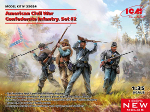 ICM 35024 Amer.civil war Confederate Inf.set 2 1/35