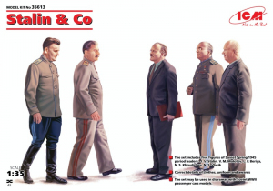 ICM 35613 Stalin Mołotow Beri Chruszczow oraz Własik figurki 1-35