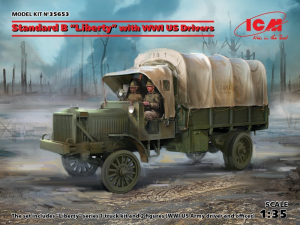 ICM 35653 Ciężarówka Standard B Liberty z figurkami model 1-35