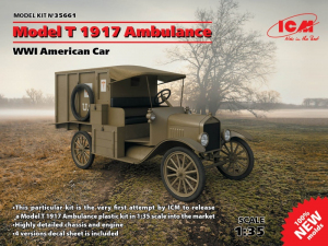 ICM 35661 Samochód Ford Model T 1917 ambulans model 1-35