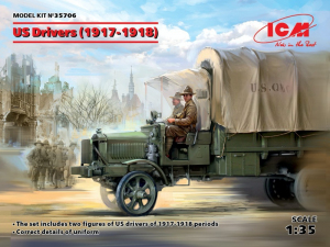 ICM 35706 Amerykańscy kierowcy 1917-1918 figurki 1-35