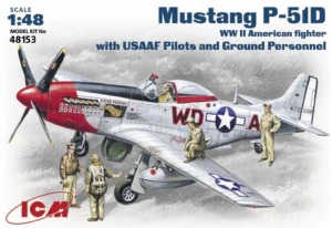 ICM 48153 Samolot Mustang P-51D z figurkami model 1-48