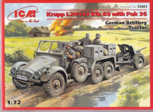 ICM 72461 Ciągnik artyleryjski Krupp L2H143 Kfz.69 z armatą PaK 36